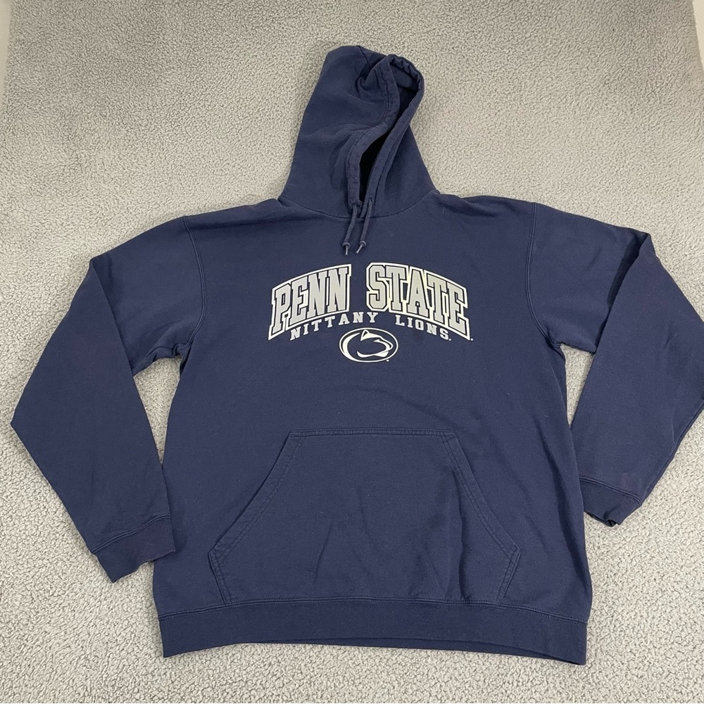 Penn State Hoodie Sz L Navy Nittany Lion Pro Edge Pullover